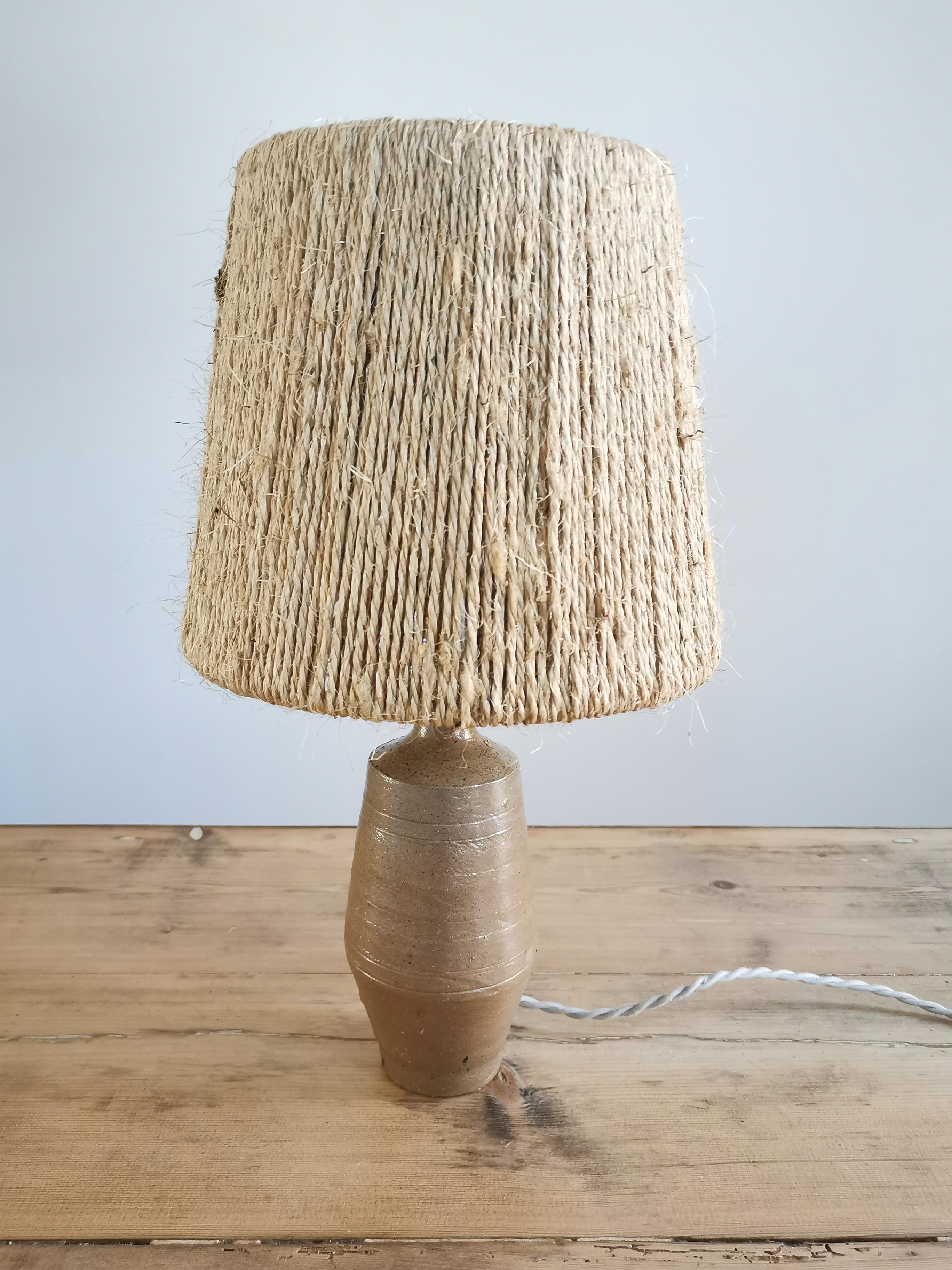 Sandstone lamp and rope
