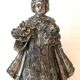 Statuette Jésus Couronné Métal Argenté