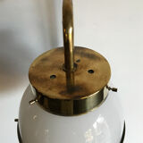 Sergio Mazza for Artemide, Italian "Delta" glass brass wall lamp 1960s