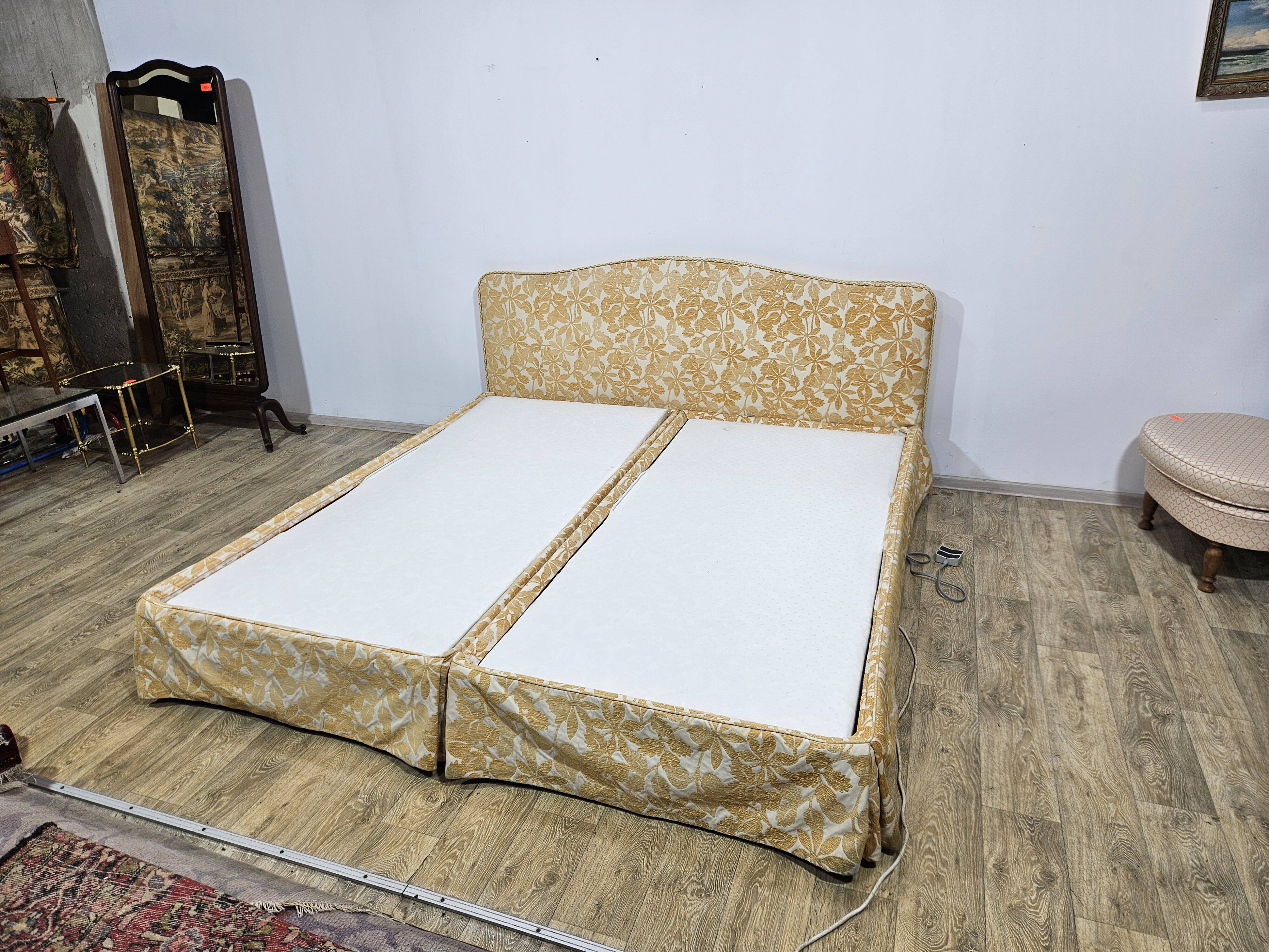 Exclusive Dual electric bed 200 cm x 200 cm - Vintage Gold 1970s.