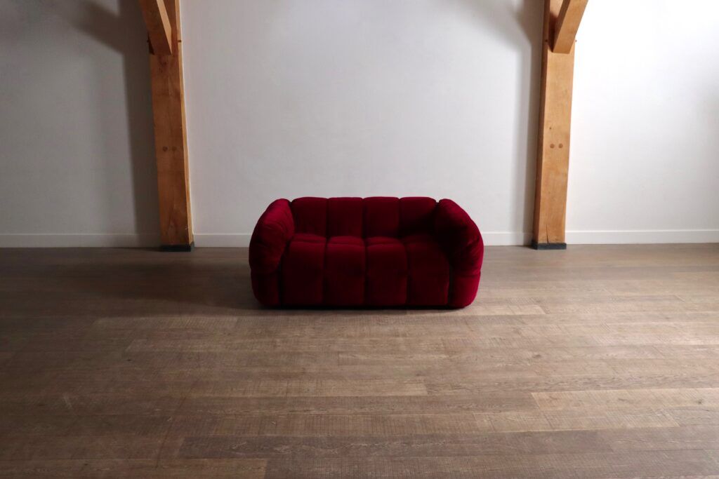 Cini Boeri for Arflex Strips sofa in velvet, Italy 1968