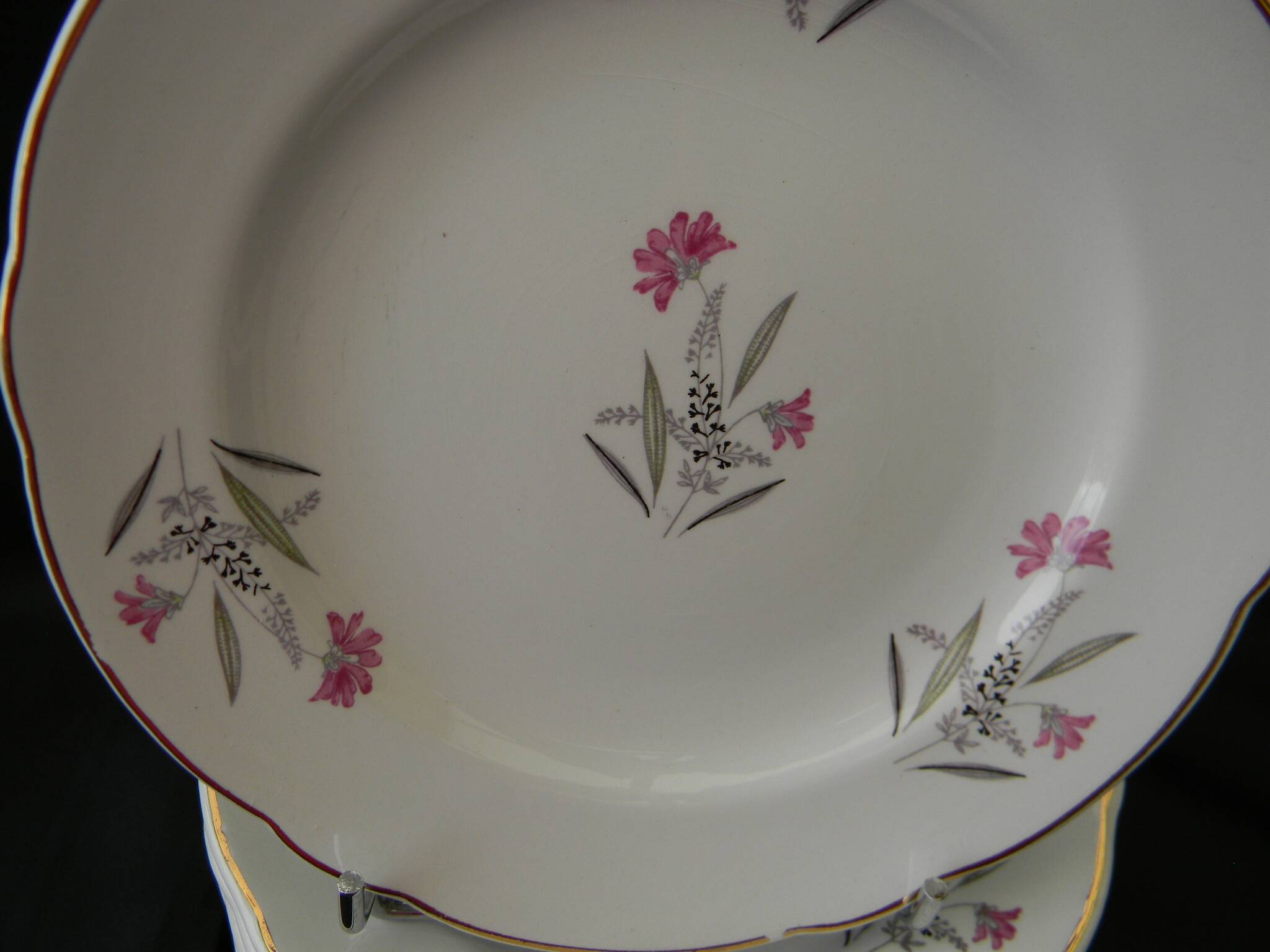 6 dessert plates in earthenware from SARREGUEMINES. DAMPIERRE model.