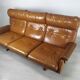 Scandinavian fawn leather sofa