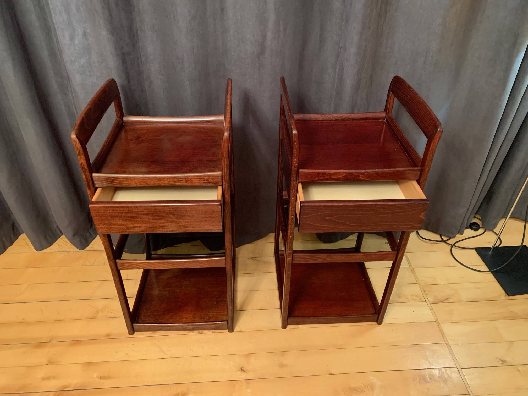 A pair of shelves and cabinets, 1970s