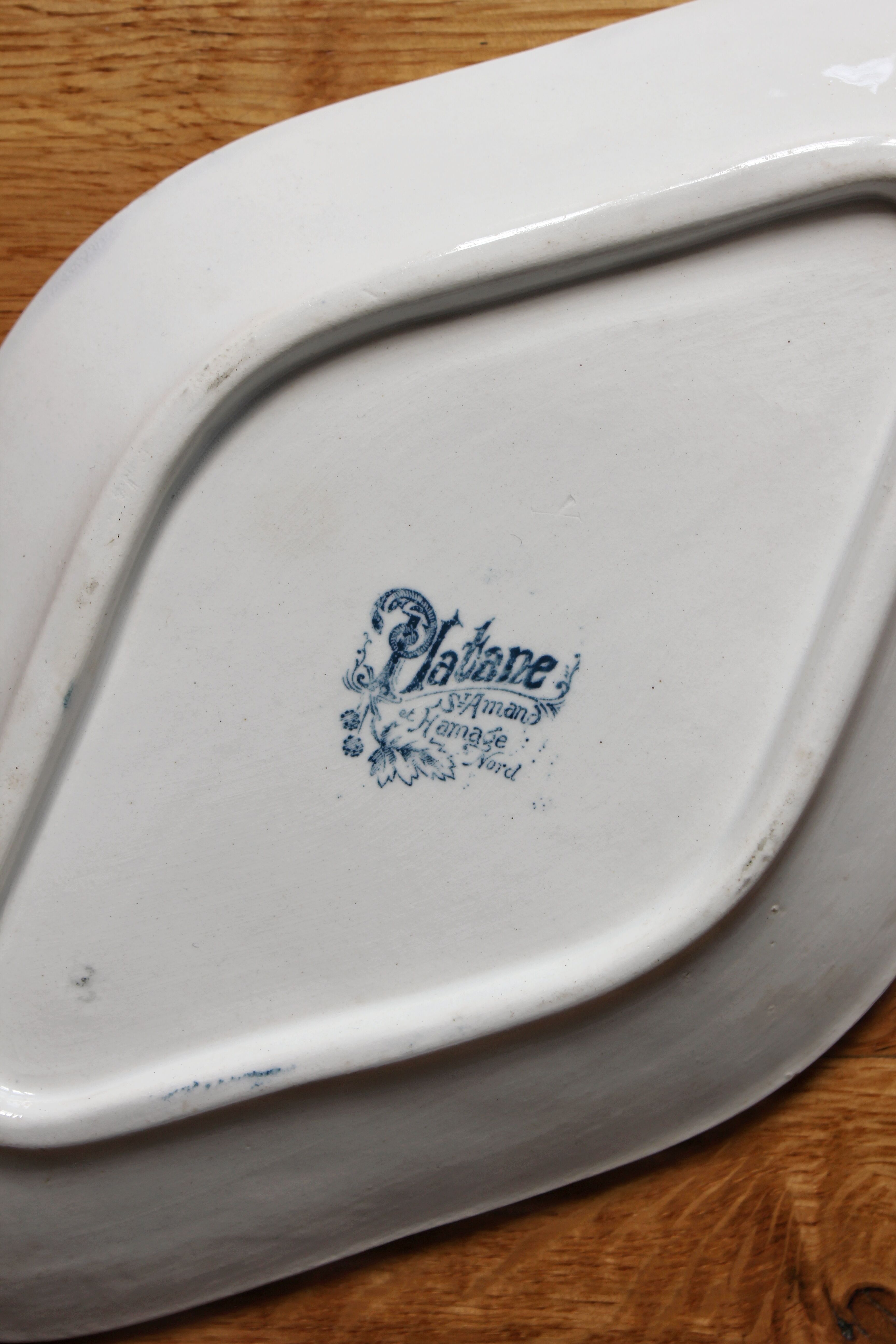 Iron clay dish "Platane" model Saint Amand and Hamage early 20th century