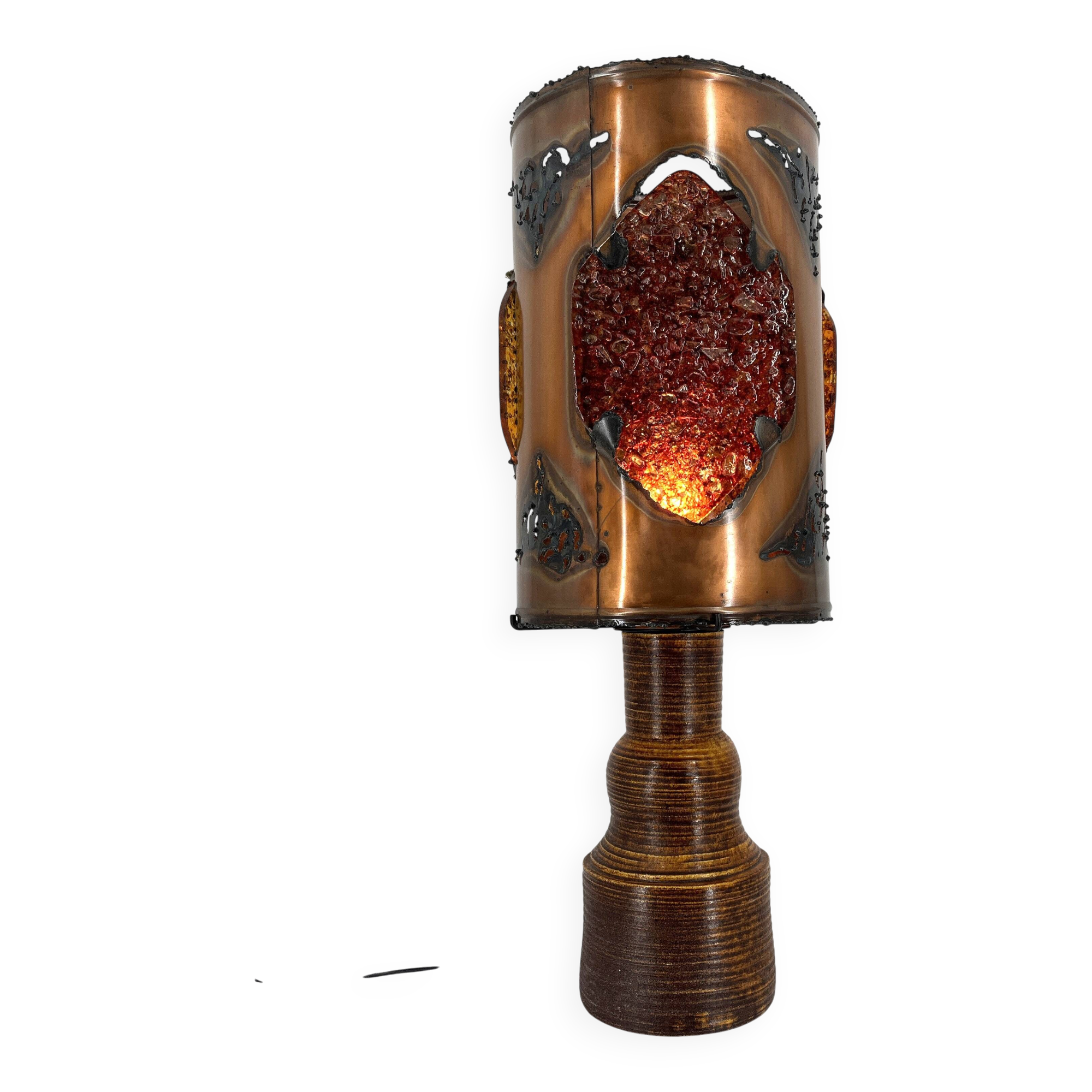 XL table lamp by Potterie D'Accolay, 1970s