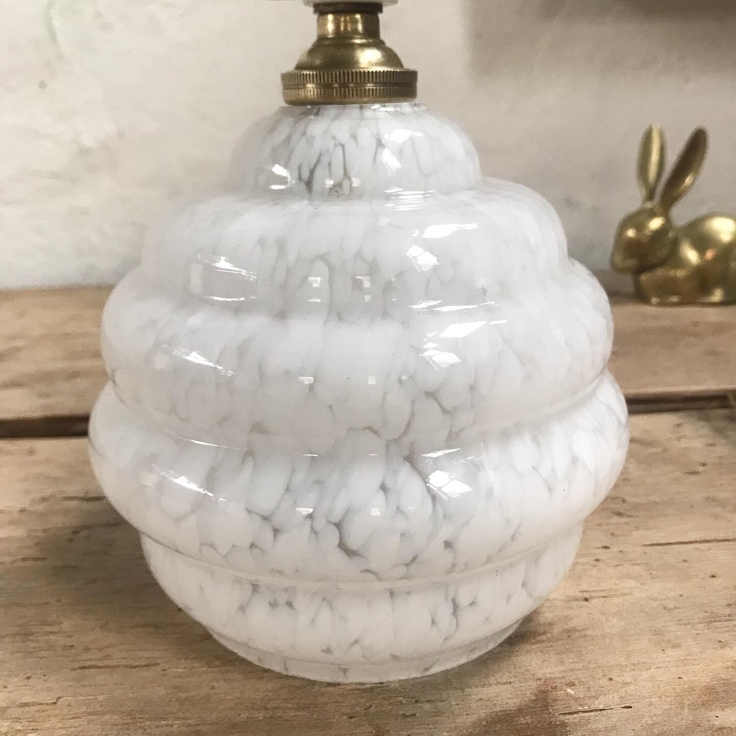 Art deco wall lamp in glass by Clichy