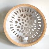 Handcrafted terracotta wall lamp enamelled bordeaux center