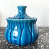 Blue slip sugar bowl