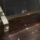 Magazine rack perspex and brass 1970s