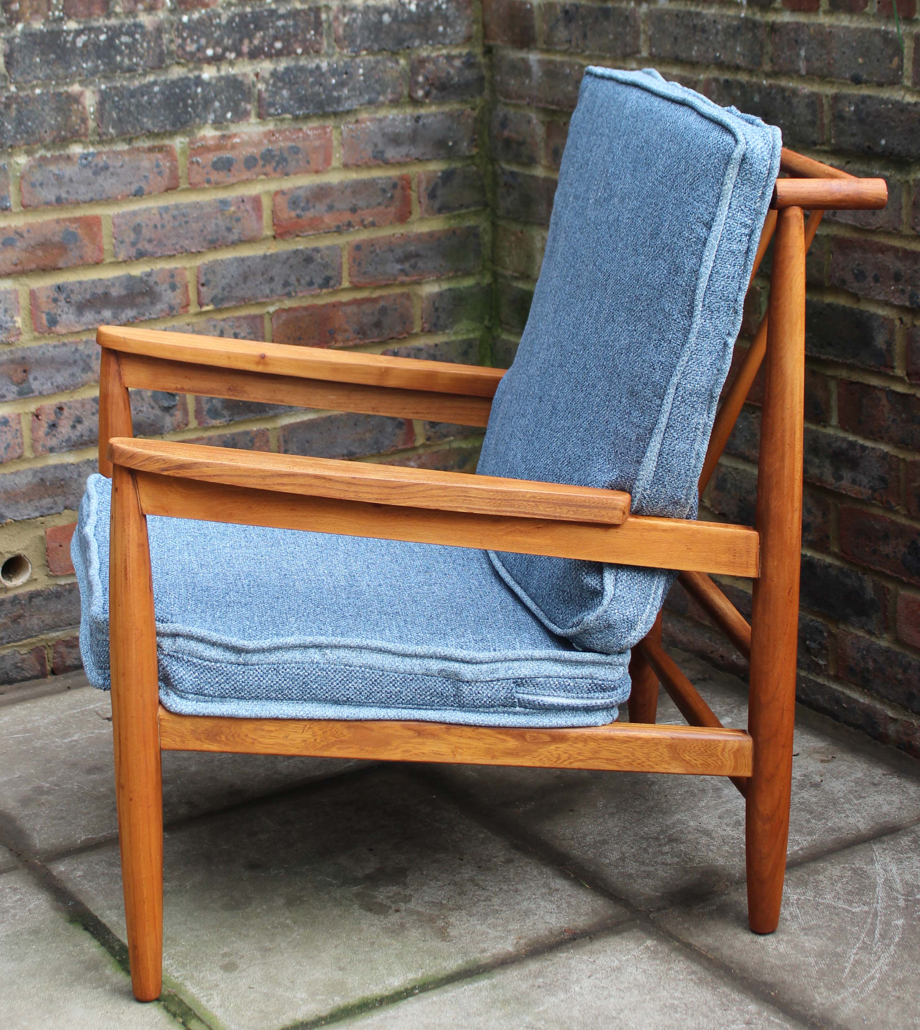 Midcentury teak lounge armchair by Scandart