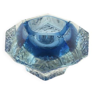 Cendrier en verre sculptural submergé par Gianfranco Mandruzzato Murano