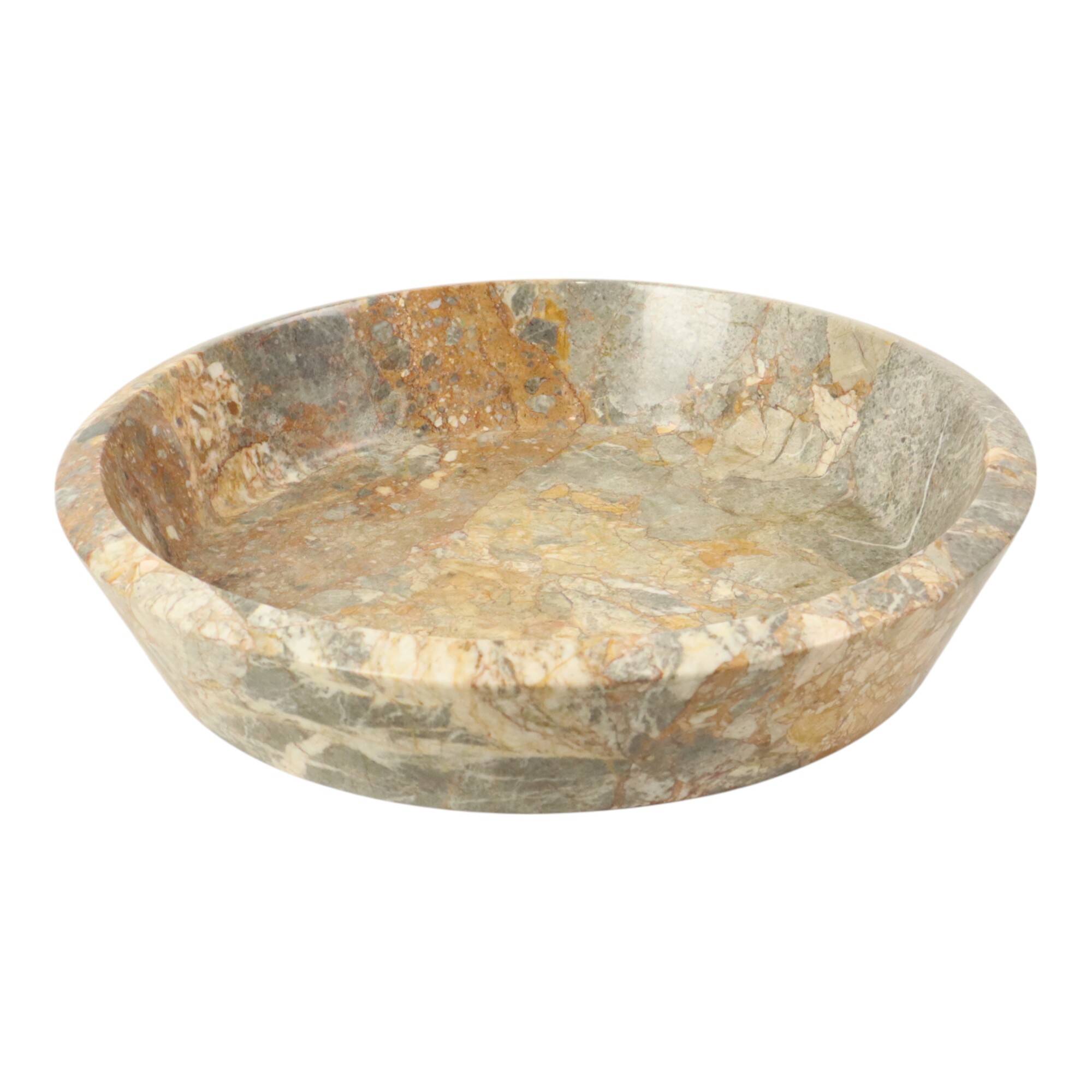 Heavy Large Marble Fruit Bowl XL Natural Stone 40cm