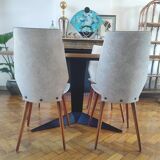 Set of 4 BAUMANN chairs from the 60s (model 840, Max Bill)
