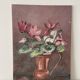 Ancient painting - Bouquet of cyclamens