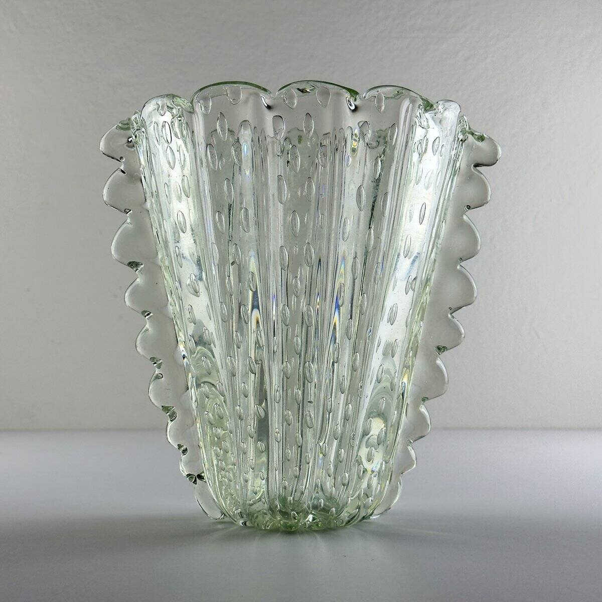 Vintage Murano glass vase by Barovier & Toso, Italy 1930-40s