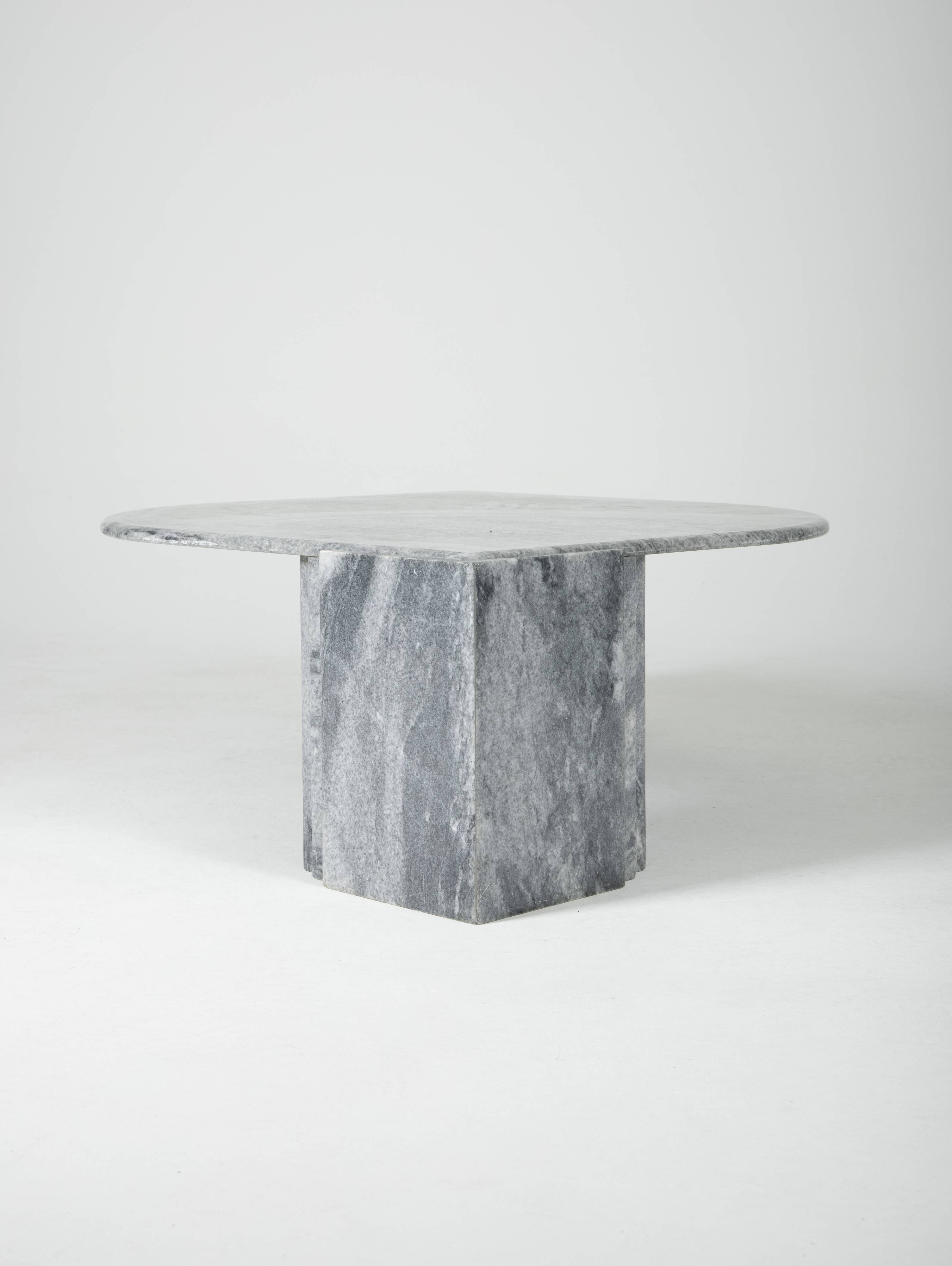 Grey marble coffee table, 1970s