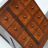 English Oak Apothecary Cabinet Cabinet, Early 20th Century