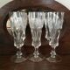 10 Bohemian flutes cut crystal