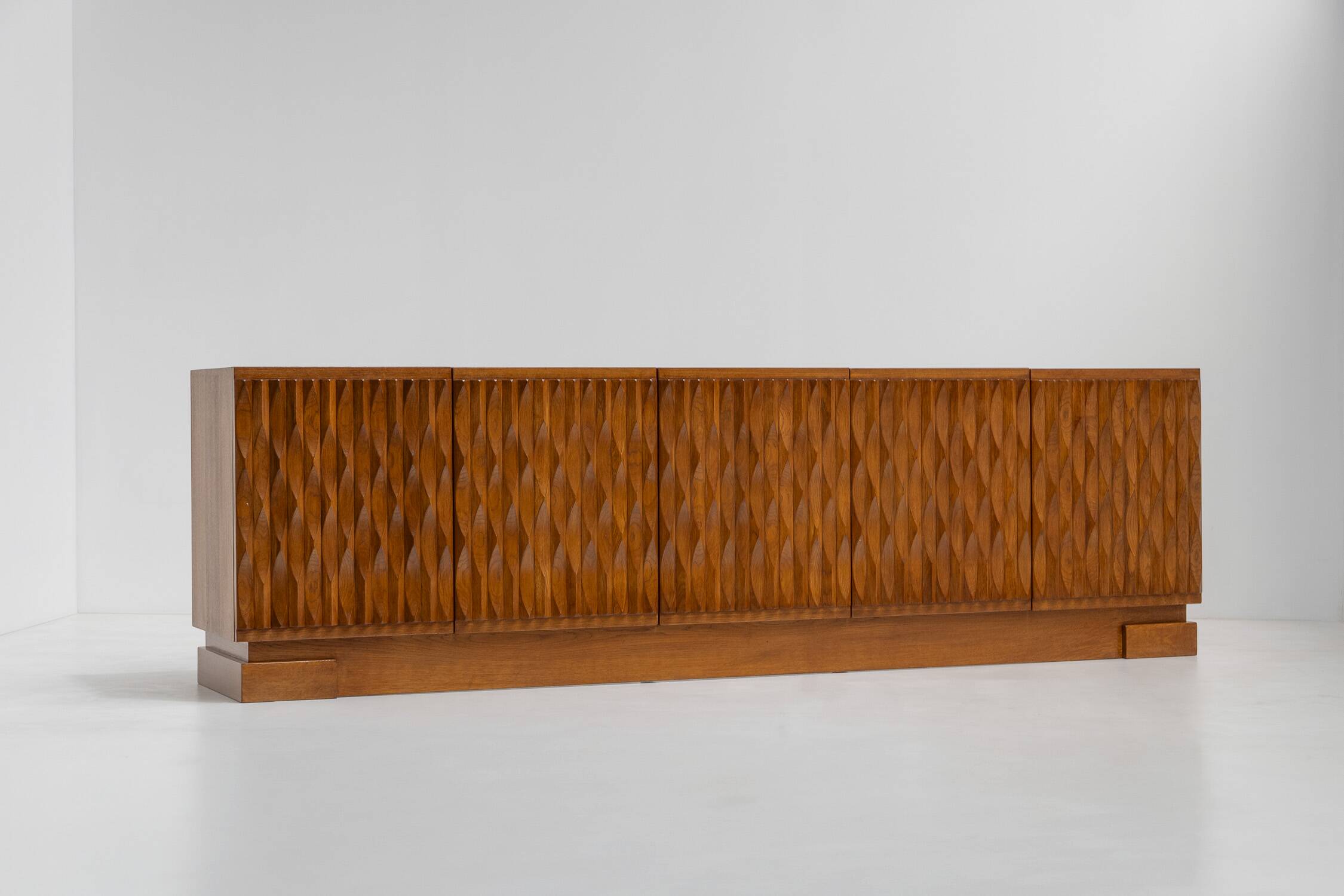 Midcentury Brutalist Oak Sideboard, Belgium