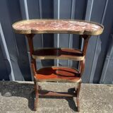 Coffee table, kidney-shaped, side table, marble top