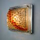 Murano Mazzega orange wall light, ice cube effect, Italy, 1970