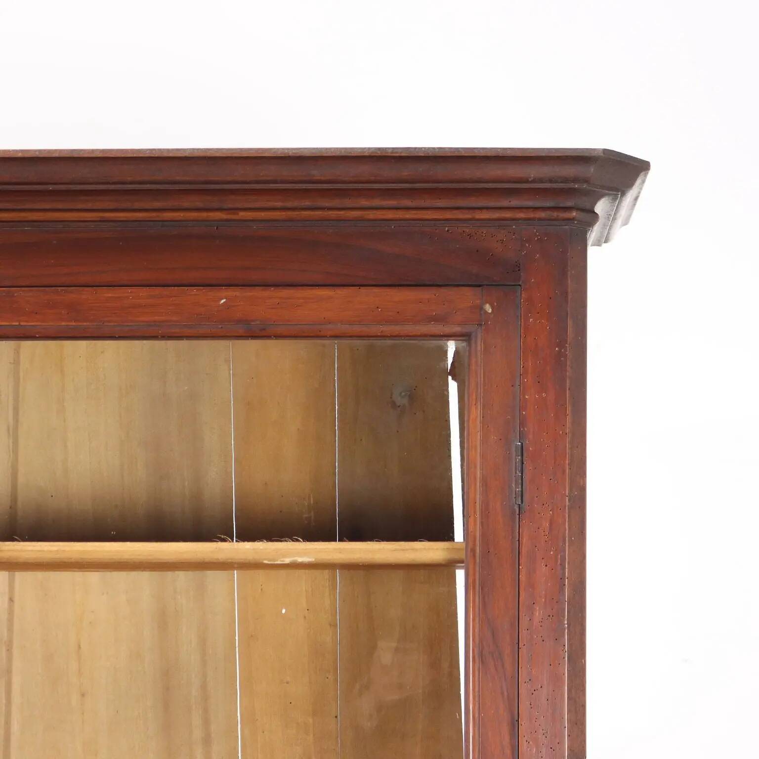 Antique Louis-Philippe walnut library, Italy, 19th century
