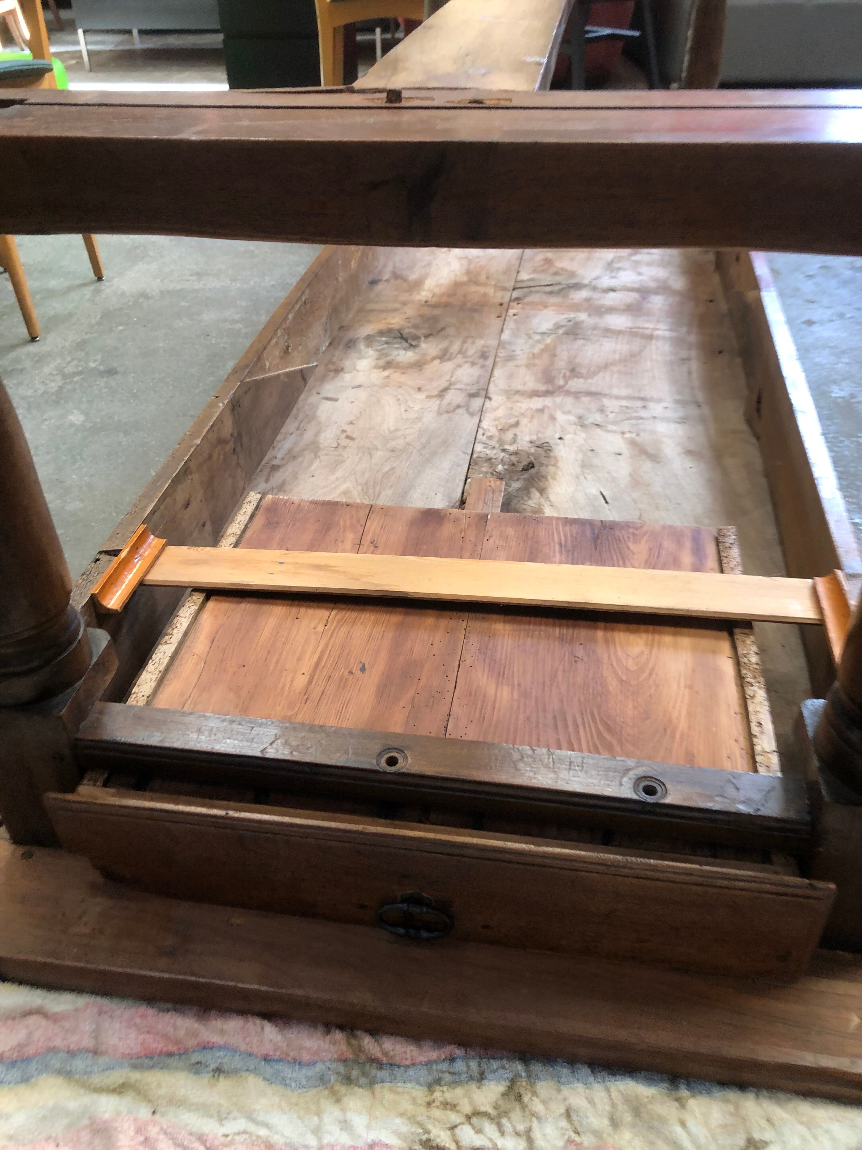 large old walnut farmhouse table