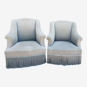 Paire de fauteuils crapaud