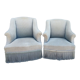 Paire de fauteuils crapaud