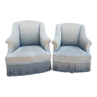 Paire de fauteuils crapaud
