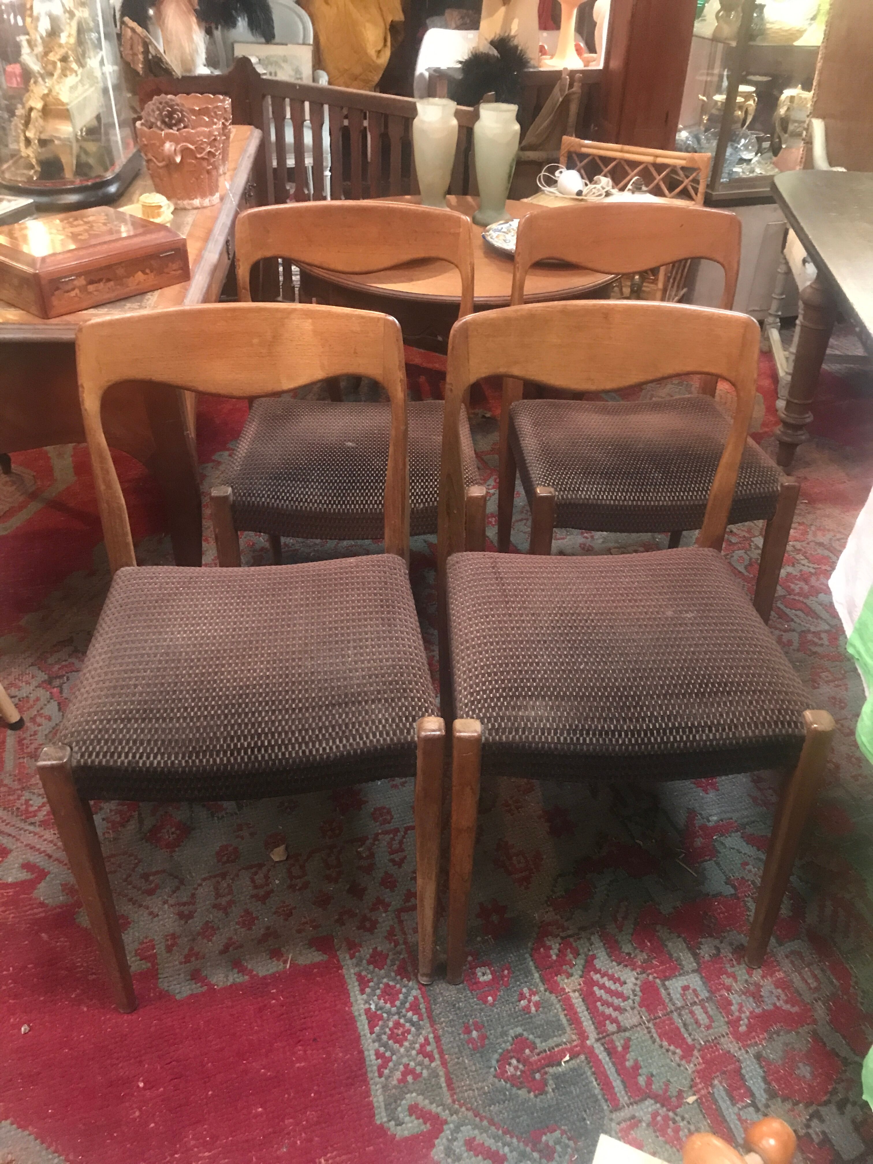 4 teak chairs Niels Otto moller
