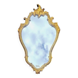 Large wall mirror in gold leaf resin - baroque rococo style