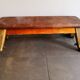 banc vintage en cuir, Tchécoslovaquie années 60, banc de gym, cheval d'arçon
