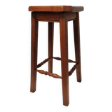 Tabouret en bois massif vintage