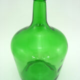 Lady-jeanne bottle-green glass canister - 2 litre capacity - vintage 70s