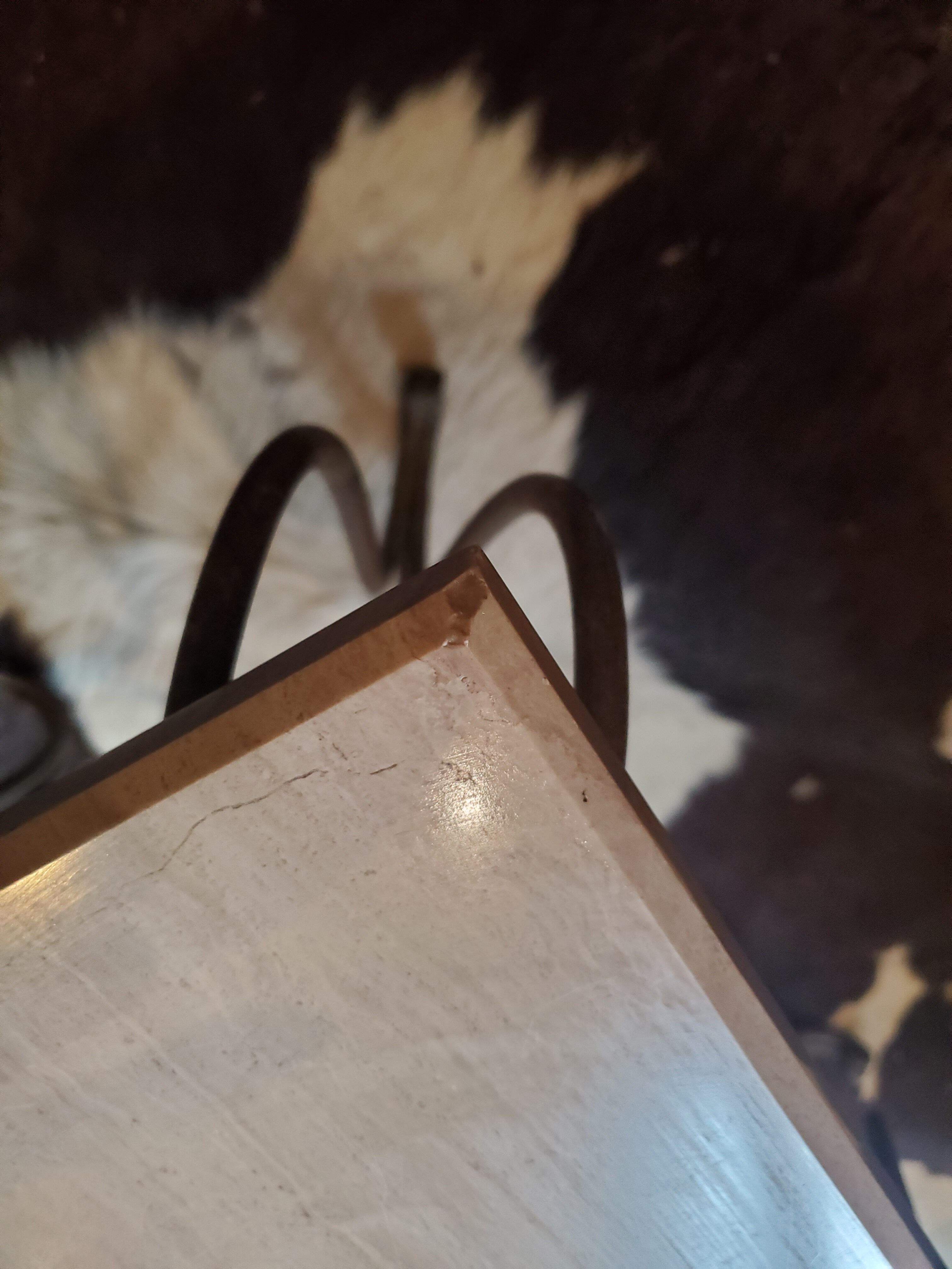 Table salon travertin