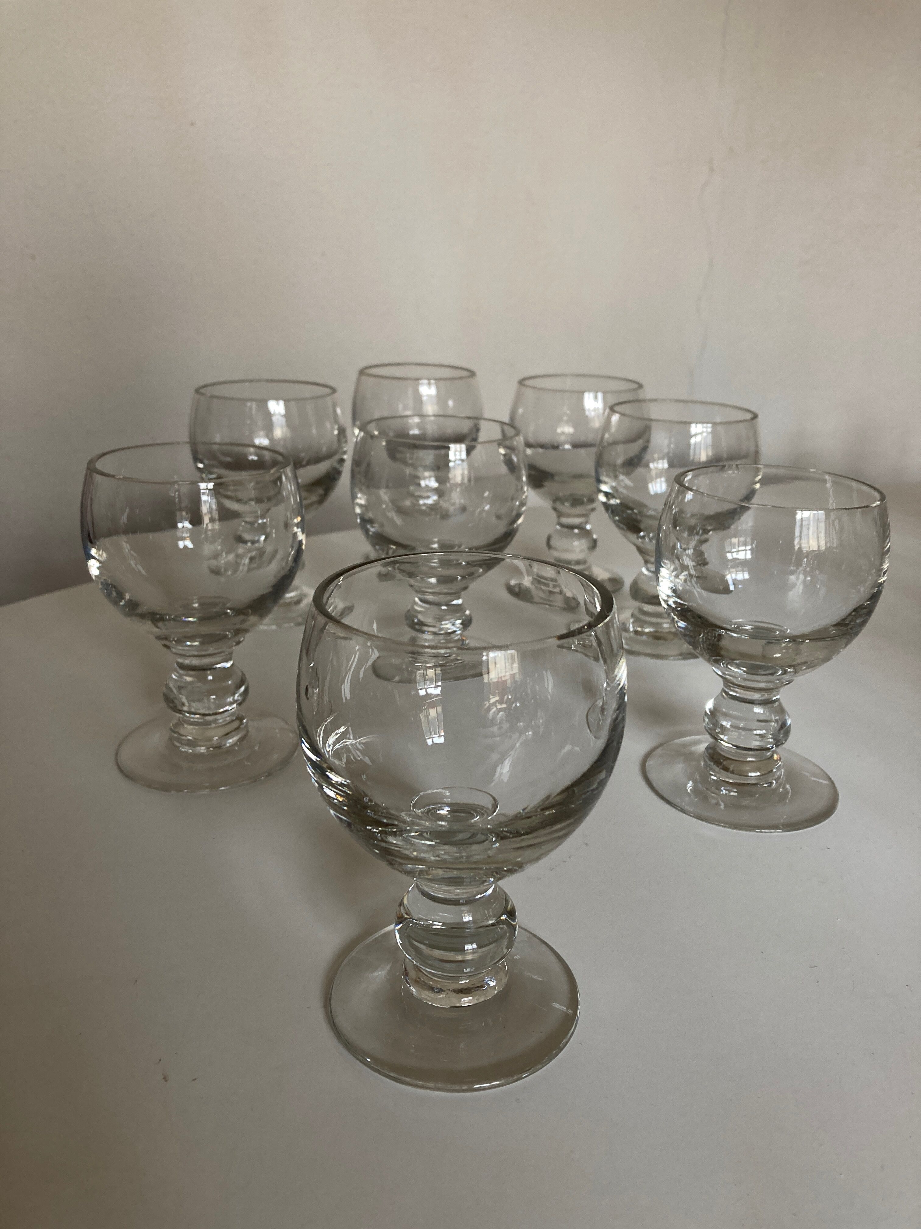 Set of 8 glasses balloon 19th