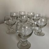 Set de 8 verres ballon 19e