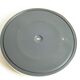 Round conical mirror in white plastic, Denmark 1960s.
