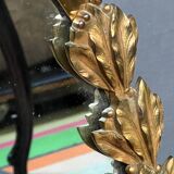 Solid gilded bronze mirror