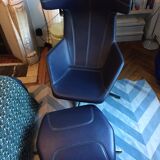 Arrow swivel armchair and foot rests by Alfredo Haberli for Moroso