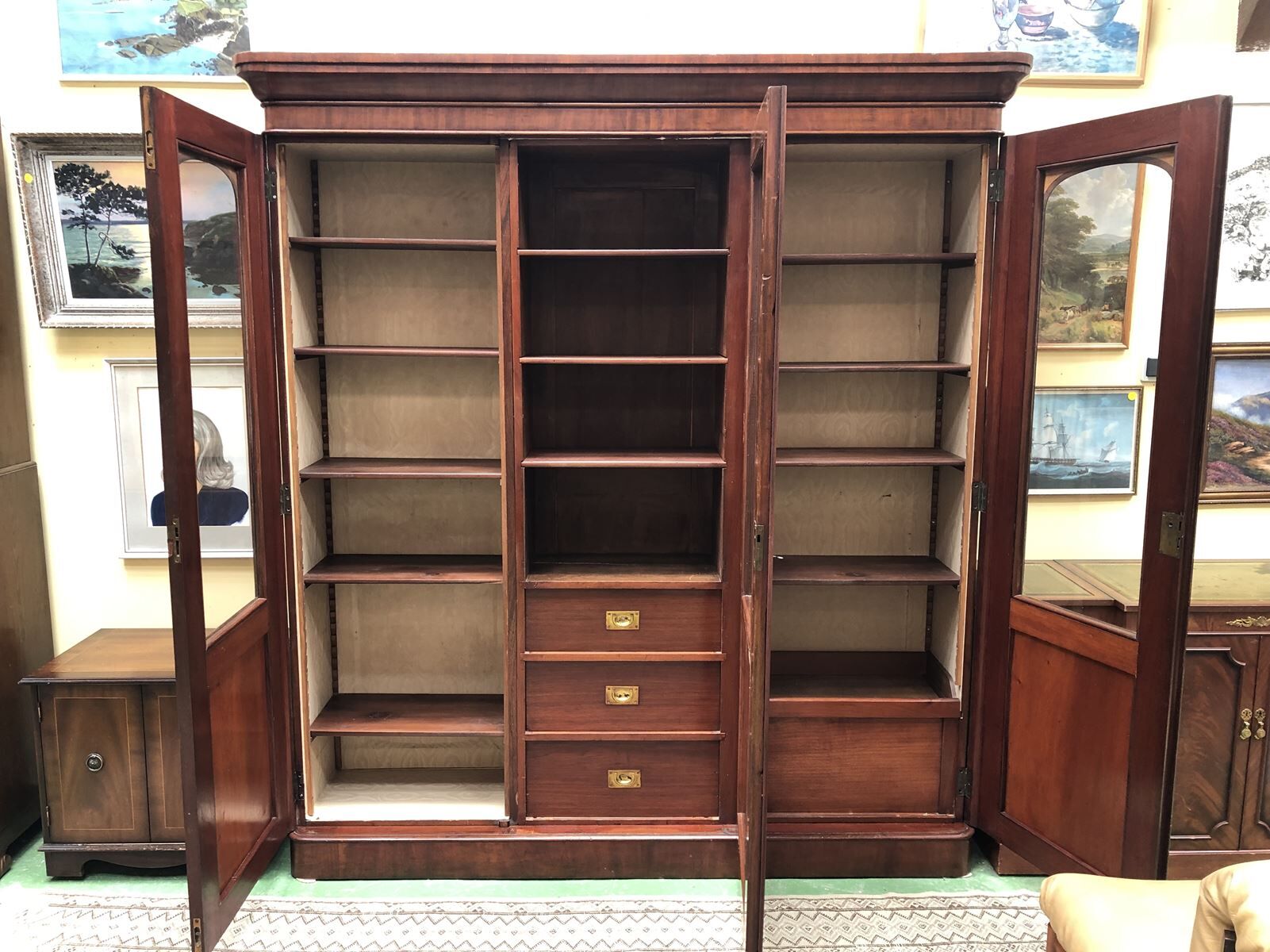 19th Century mahogany library