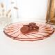 Vintage pink glass dish ART DECO style 1950