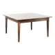 Old square oak dining table from the mid-20th century with 2 drawers