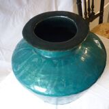 29 cm enamelled copper vase