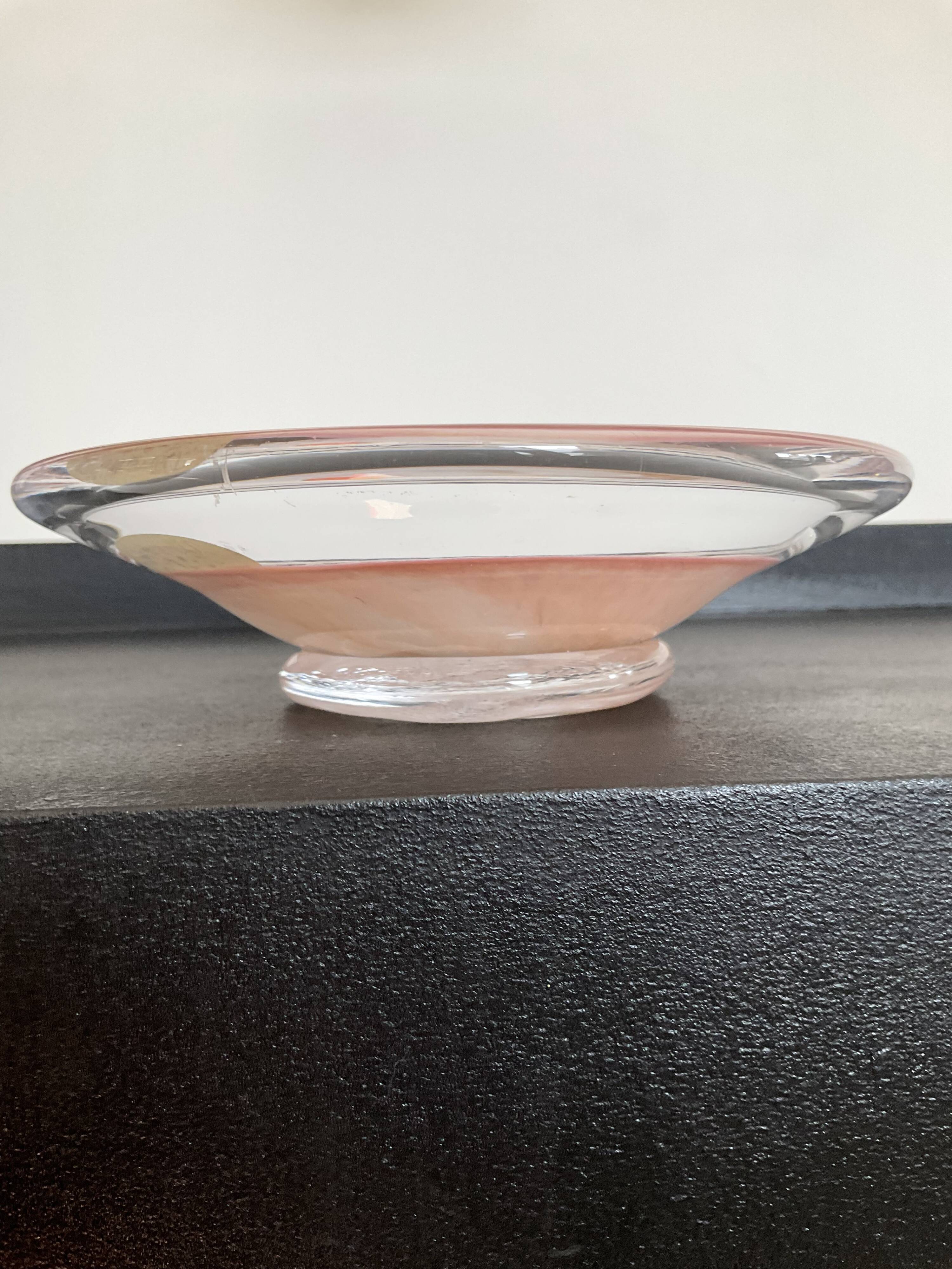 Empty vintage pocket in glass paste art glassware