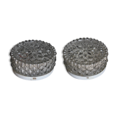 Paire de plafonniers verre bulle minimaliste