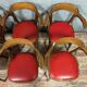 Série de 8 chaises en bois courbé vers 1940