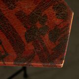 Italian Side Table with Unique Leather Top, 1970s